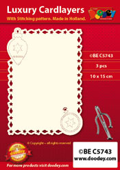 BEC5743 > Luxury card layer stitch A6 layer Christmas Ornaments