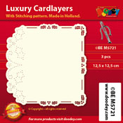 BEM5721 > Luxury card layer stitch 12,5 x 12,5 cm holy