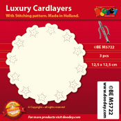 BEM5722 > Luxury card layer stitch 12,5 x 12,5 cm circle/star