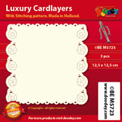BEM5723 > Luxury card layer stitch 12,5 x 12,5 cm baubles