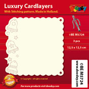 BEM5724 > Luxury card layer stitch 12,5 x 12,5 cm bells