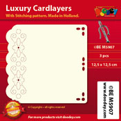 BEM5907 > Luxury card layer stitch 12,5 x 12,5 cm fantasy