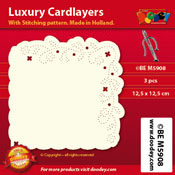 BEM5908 > Luxury card layer stitch 12,5 x 12,5 cm flower