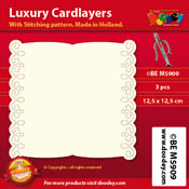 BEM5909 > Luxury card layer stitch 12,5 x 12,5 cm elegant