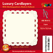 BEM5913 > Luxury card layer stitch 12,5 x 12,5 cm arc