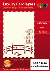 BPC5616 > Luxury card layer A6 oriental garden bridge