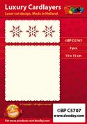 BPC5707 > Luxury card layer A6 3 snowflakes