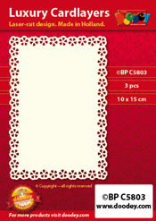 BPC5803 > Luxury card layer A6 flower border