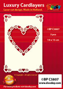 BPC5807 > Luxury card layer A6 heart with corners