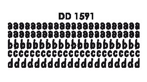 DD1591 Alphabet Small