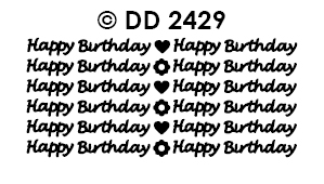 DD2429 Happy Birthday (small)(B101)