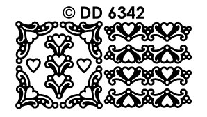 DD6342 > Corner Border Heart ornament