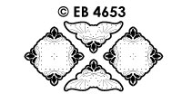 EB4653 > embroidery sticker corner leave
