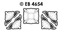 EB4654 > embroidery sticker corner heart