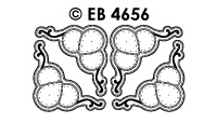 EB4656 > embroidery sticker corner ornament
