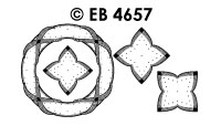 EB4657 > embroidery sticker flower with rope (round)