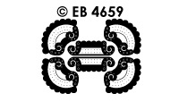 EB4659 > embroidery sticker corner border inca