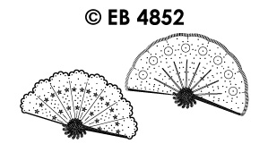 EB4852 > embroidery sticker fan small