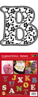 GS651553 > Scrapbook stickers ABC floral Initials