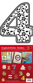 GS651554 > Scrapbook stickers ABC floral Numbers