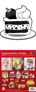 GS656411 > Scrapbook stickers Birthday