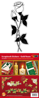 GS656501 > Scrapbook stickers Roses borders and corners