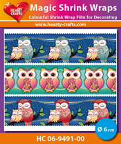 HC06-9491-00 > Magic Shrink Wraps, Owls (⌀ 6 cm)
