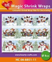 HC08-8851-11 > Magic Shrink Wraps, Snowmen (2) (⌀ 8 cm)