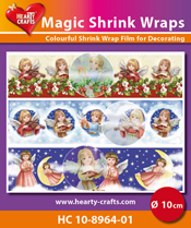 HC10-8964-01 > Magic Shrink Wraps, Metalic, Angels (⌀ 10 cm)