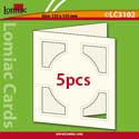LC3102 > 5 die-cut cards square with circel