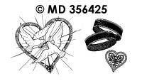 MD356425 > Marriage Doves with Rings