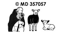 MD357057 > Nativity Scene Shapperds and Sheep