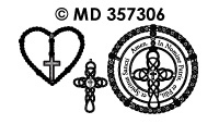 MD357306 > Religion Cross with Rosary