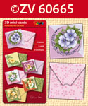 ZV60665 > 3D mini-Cards Flowers by N.v.Veen