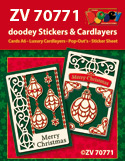 ZV70771 > Christmas cards with doodey stickers and cardlayers