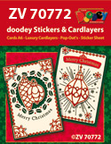 ZV70772 > Christmas cards with doodey stickers and cardlayers