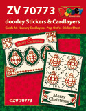 ZV70773 > Christmas cards with doodey stickers and cardlayers