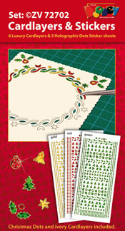 ZV72702 > Set Christmas cardlayers and Holographic Sticker dots